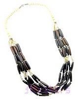 Multi row bone necklace - click here for large view